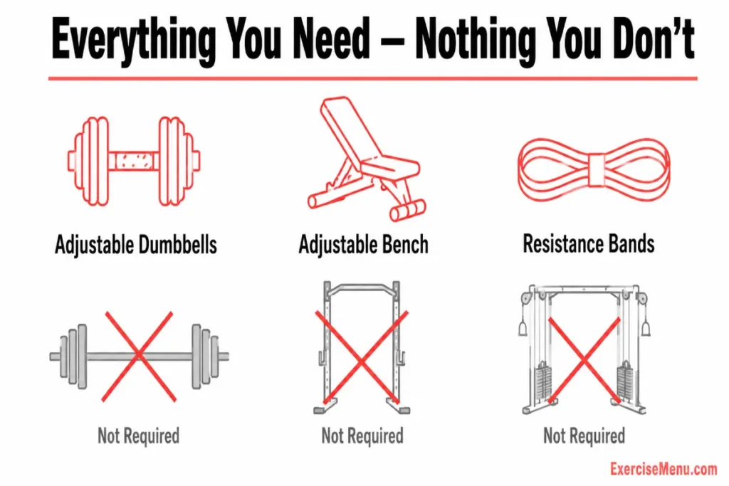 minimal equipment home workout
