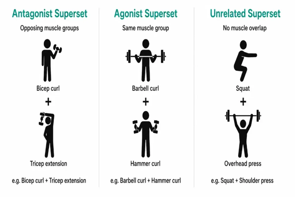 Comparison of antagonist, agonist, and unrelated supersets.