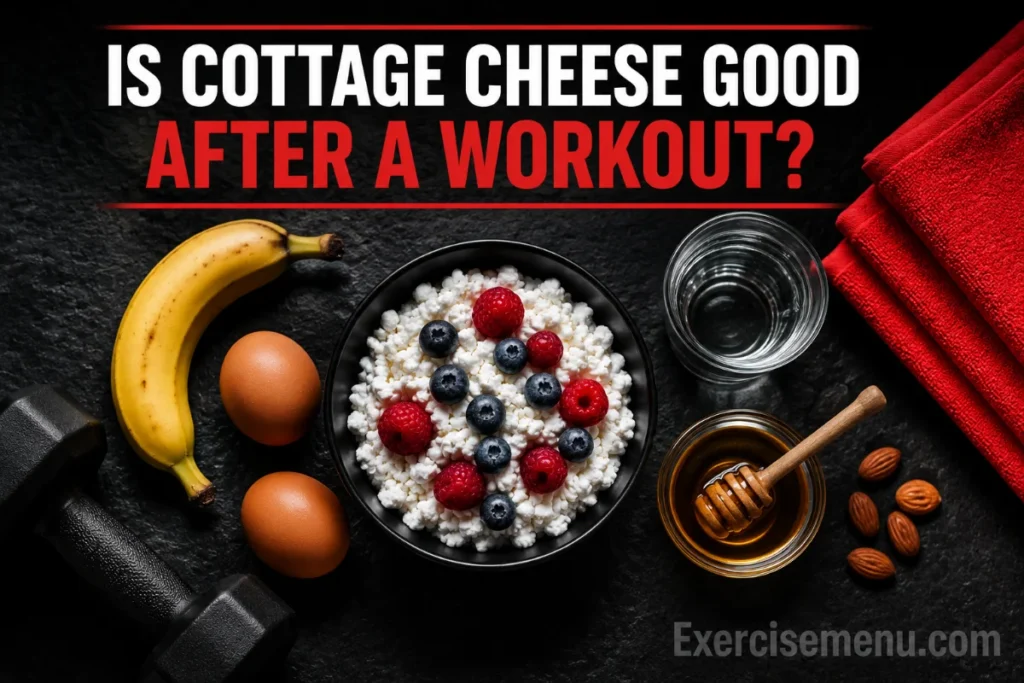 Is cottage cheese good after a workout — a bowl of cottage cheese with berries as a post-workout recovery food