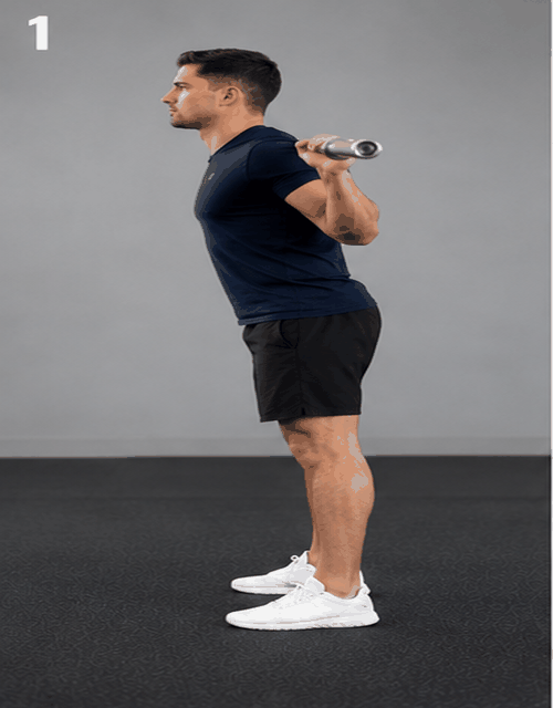 low bar back squat side view