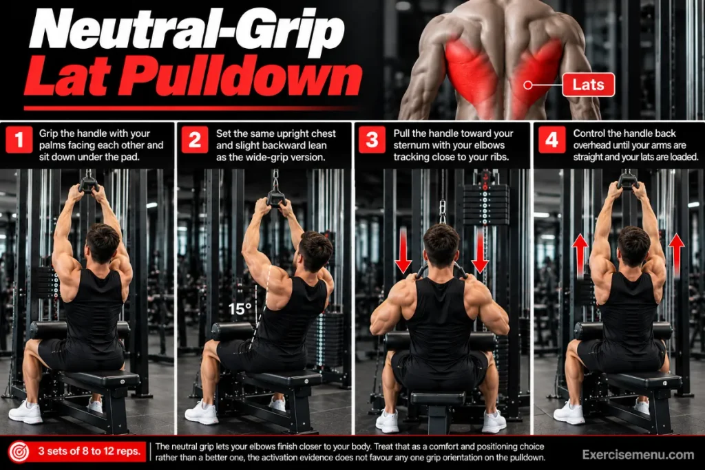 Neutral Grip Lat Pulldown