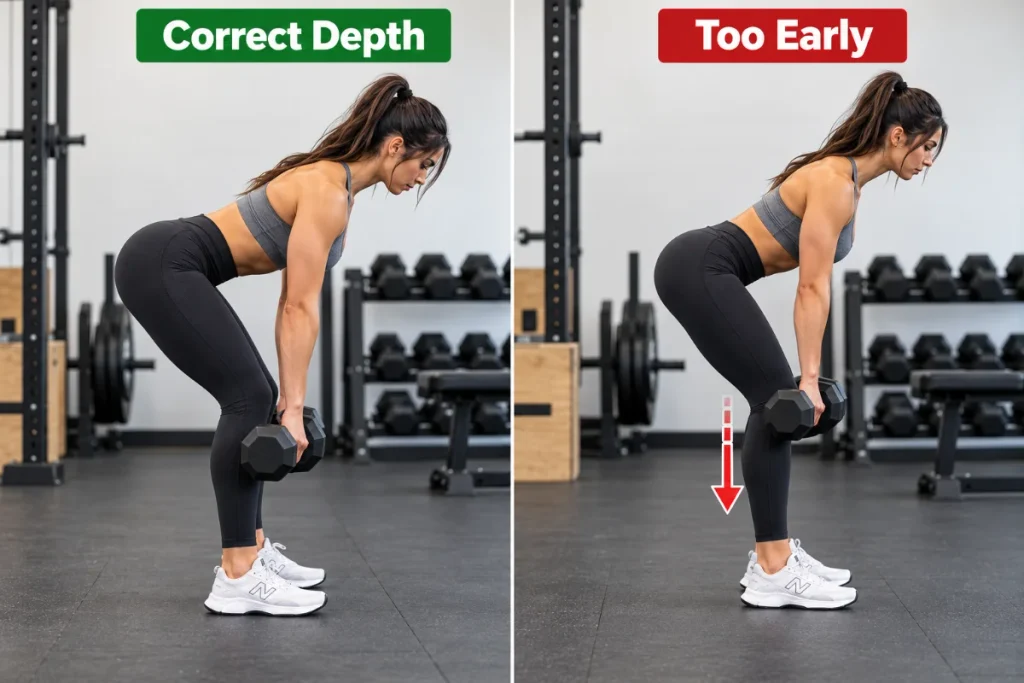 dumbbell rdl depth guide